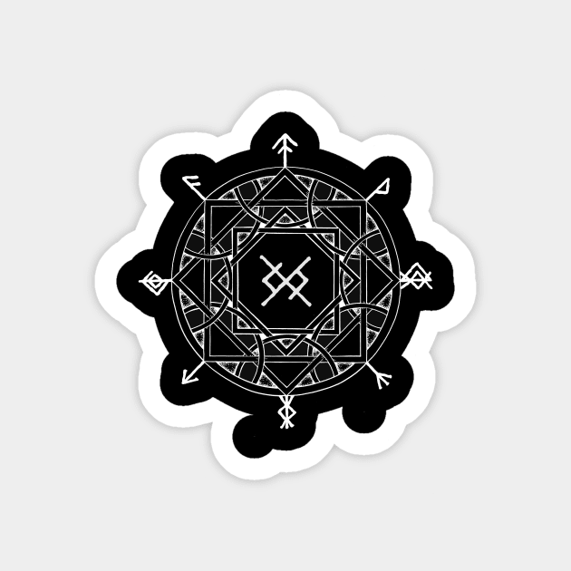 love bind rune magic circle Sticker by odinseyecustoms